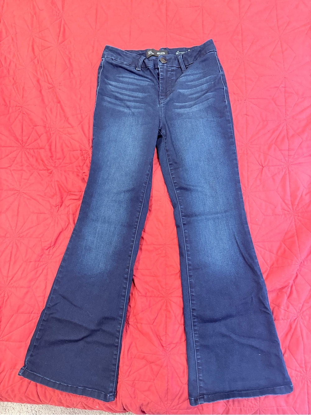 1822 Denim Dark Blue Flare Jeans size 4P/27P